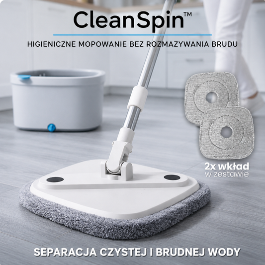 CleanSpin™ Mop obrotowy 360° z separacją wody czystej i brudnej